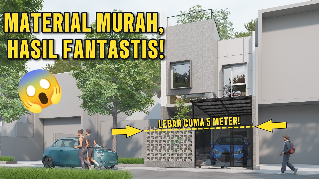 Wajib Ditiru! Rumah Industrial 5x12M Hemat, 3 Kamar Nyaman!