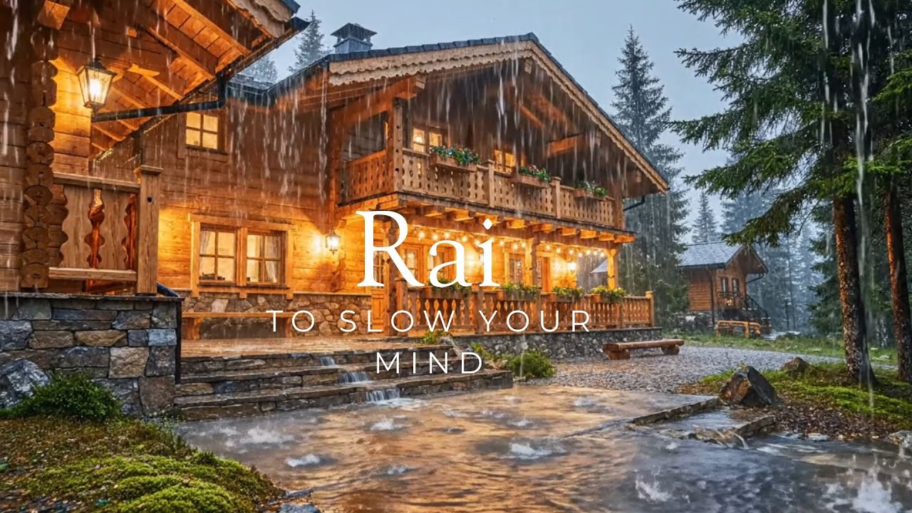 Night Rain in the Forest Cabin  Wooden House Ambience, Deep Sleep & Relaxation