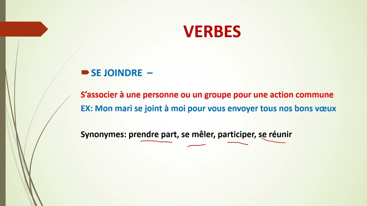 51. JOINDRE   REJOINDRE SE JOINDRE  RENCONTRER   RETROUVER .3