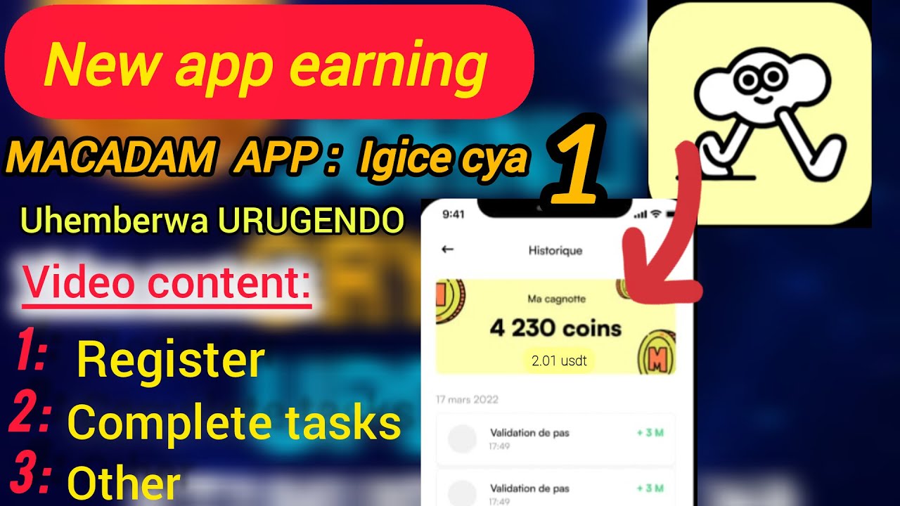 MACADAM APP:  (IGICE CYA 1)  KWIYANDIKISHA NO GUTANGIRA GUKORERA AMAFARANGA