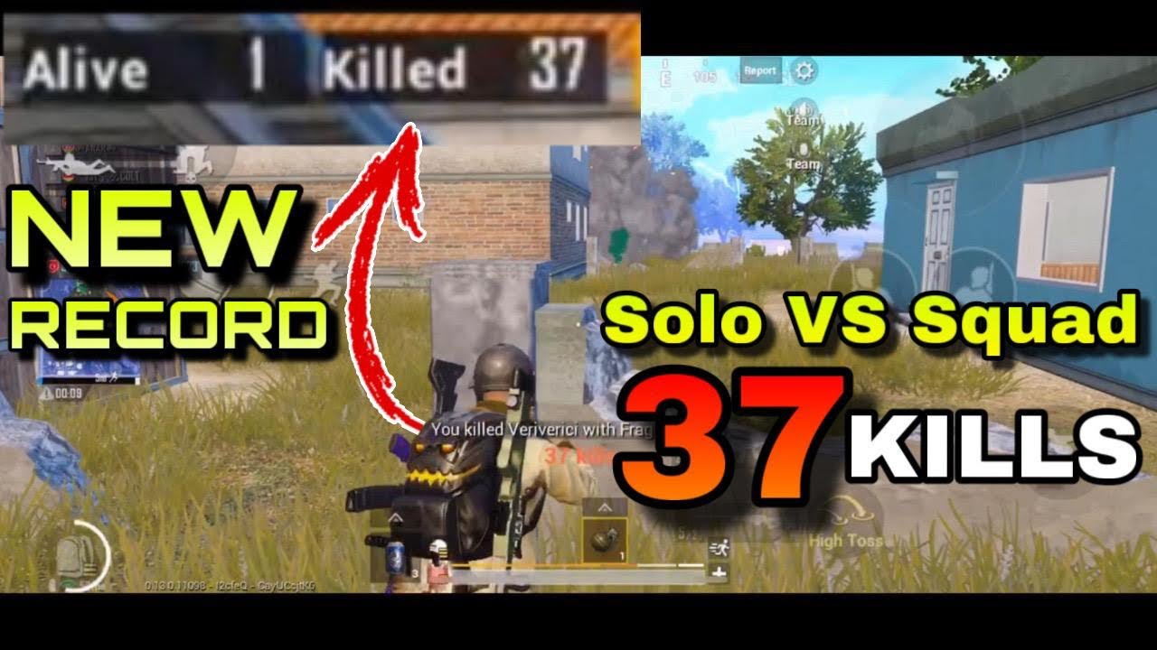MY RECORD 37 KILLS SQUAD VS SQUAD + KILL MONTAGE | PUBG MOBILE