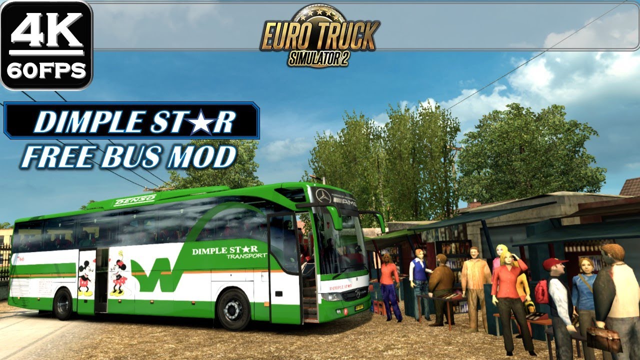ETS2 DIMPLE STAR TRANSPORT  FREE BUS SKIN MOD DOWNLOAD | PASSENGER MOD | EXTREME ROUGH ROAD TRIP