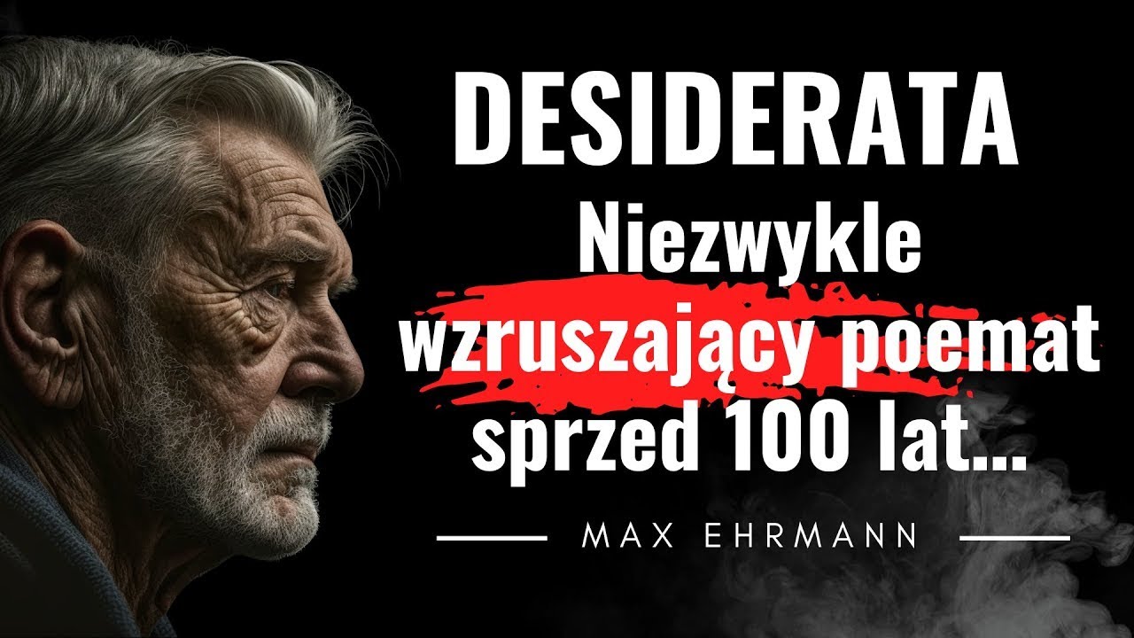 Ten świat wciąż jest piękny. Desiderata, piękny poemat pisarza - Max Ehrmann. Nostalgicznie o życiu.