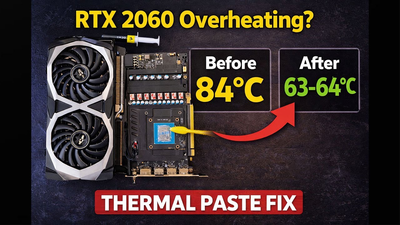 MSI RTX 2060 Thermal Paste Change | Overheating Fix
