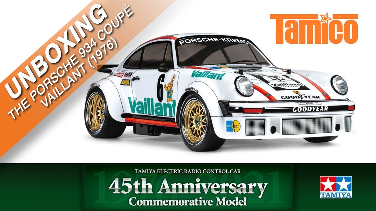 Tamico Unboxing Tamiya 47477 Porsche 934 Vaillant 45 Jahre Tamiya RC TA02SW