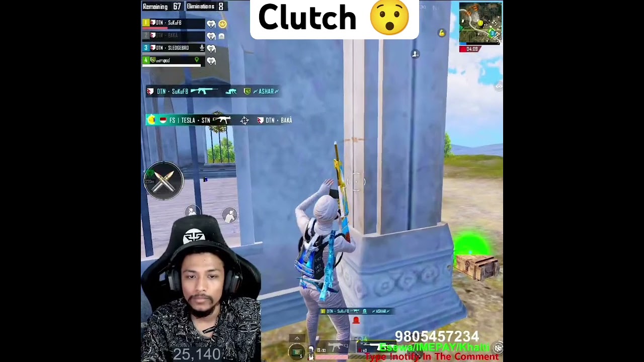 suku 1v4 clutch #shorts #pubgmobile #suku #dtnsuku #sukufb #bgmi