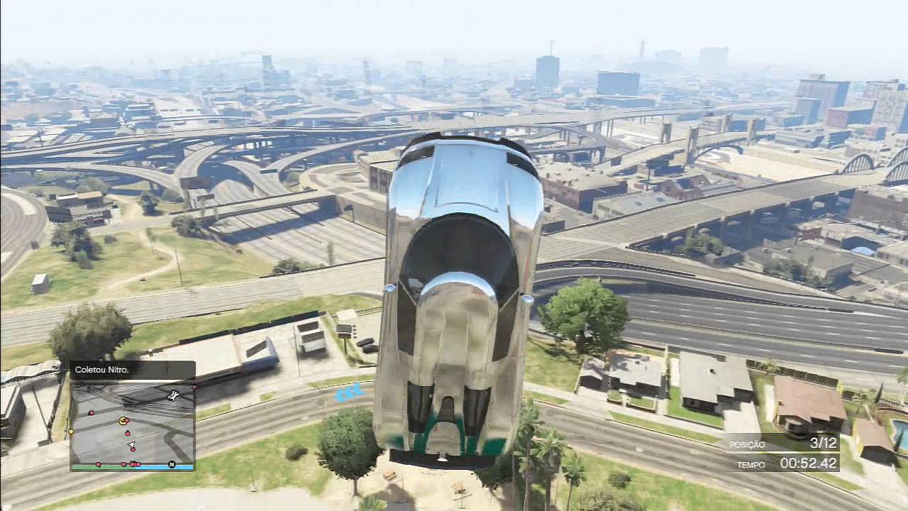 GTA V - Corrida de saltos e rampas para o estádio CONTROLE FILHO DA PUTA