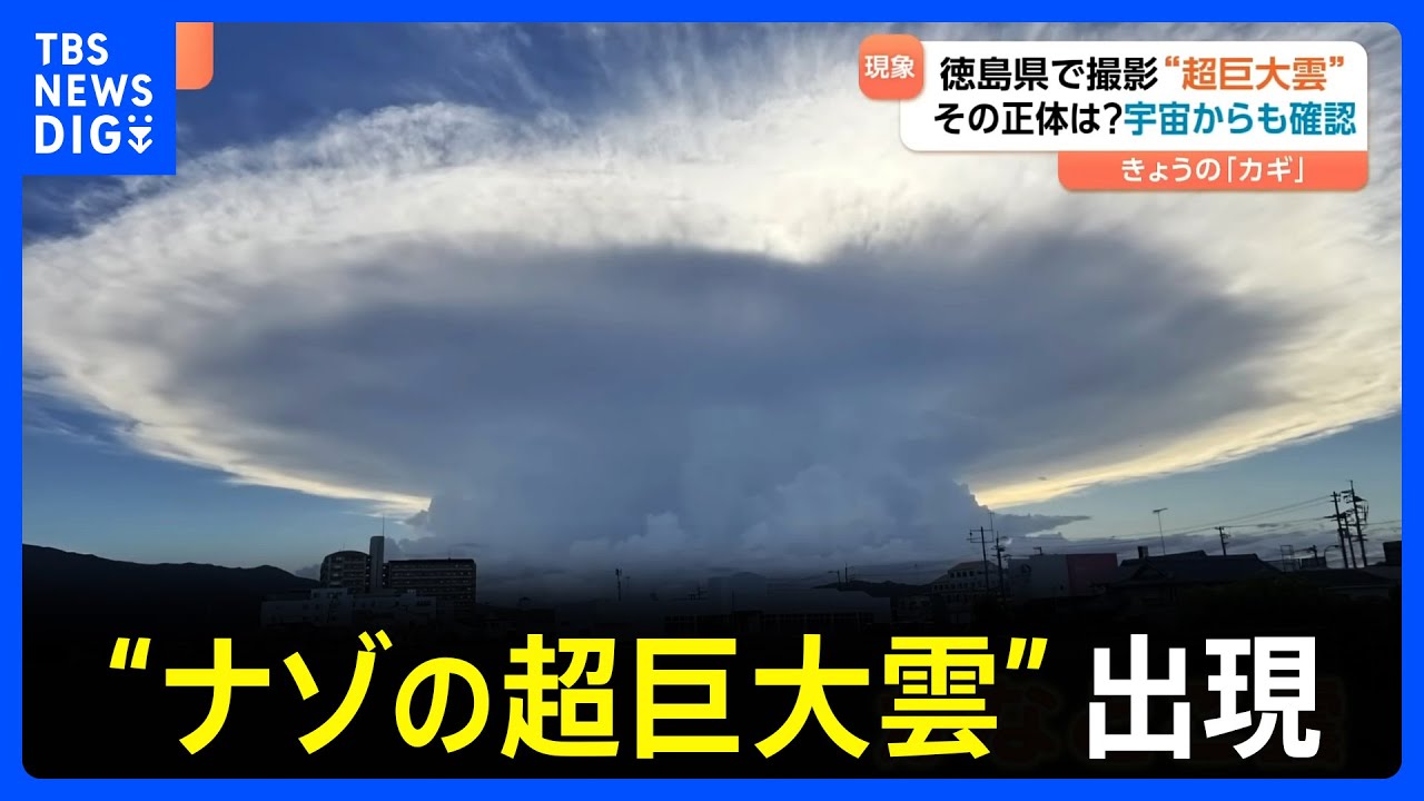 まるでラピュタ？ 四国に“ナゾの超巨大雲”出現 「規格外のものを見た」 宇宙からも確認！ 世にも珍しい雲の正体は？｜TBS NEWS DIG