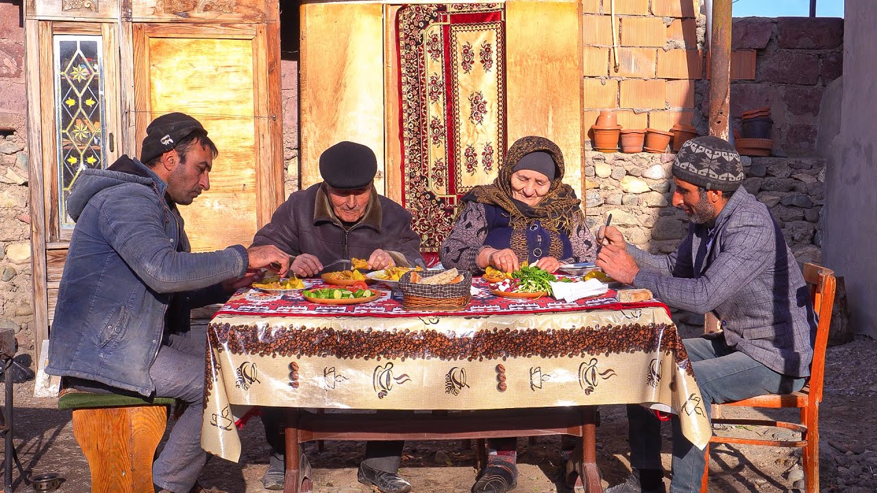 The Best Recipe of the Chicken Stew in the Village of Azerbaijan! Relaxing Rural Village Life!