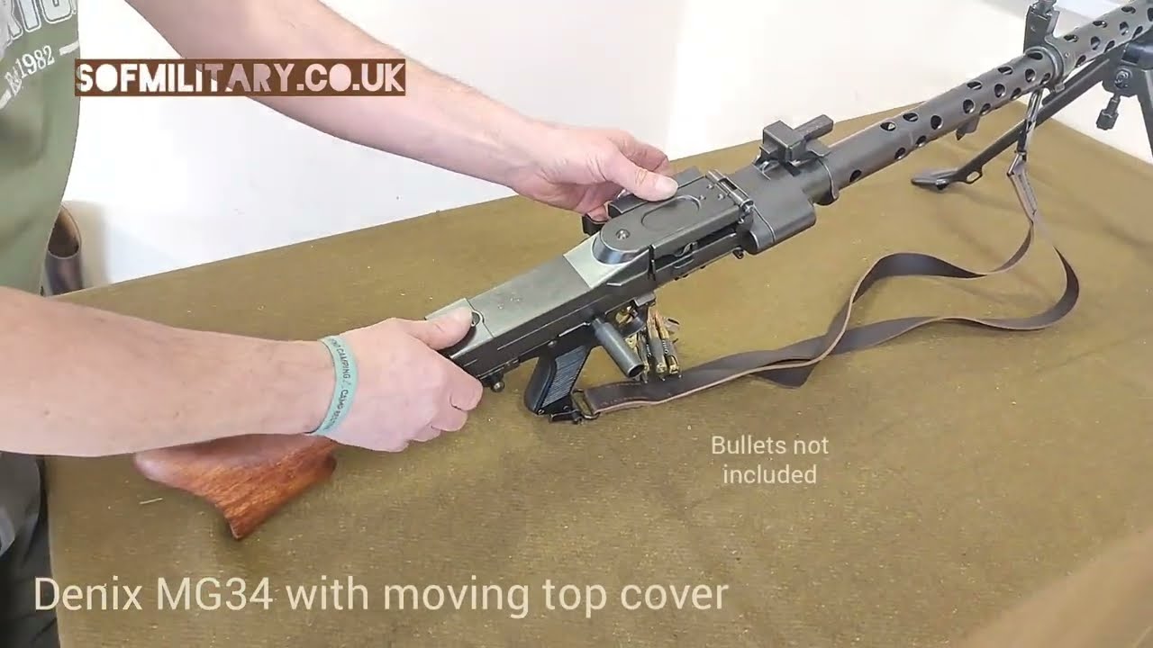 NEW 2025 Denix MG34 with working top cover full demonstration of moving parts sofmilitary.co.uk