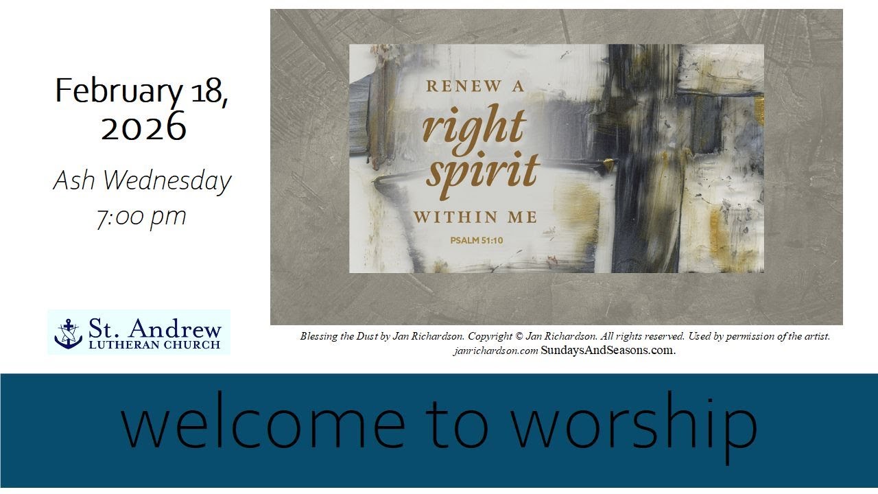 February 18, 2026 - Ash Wednesday, 7:00pm