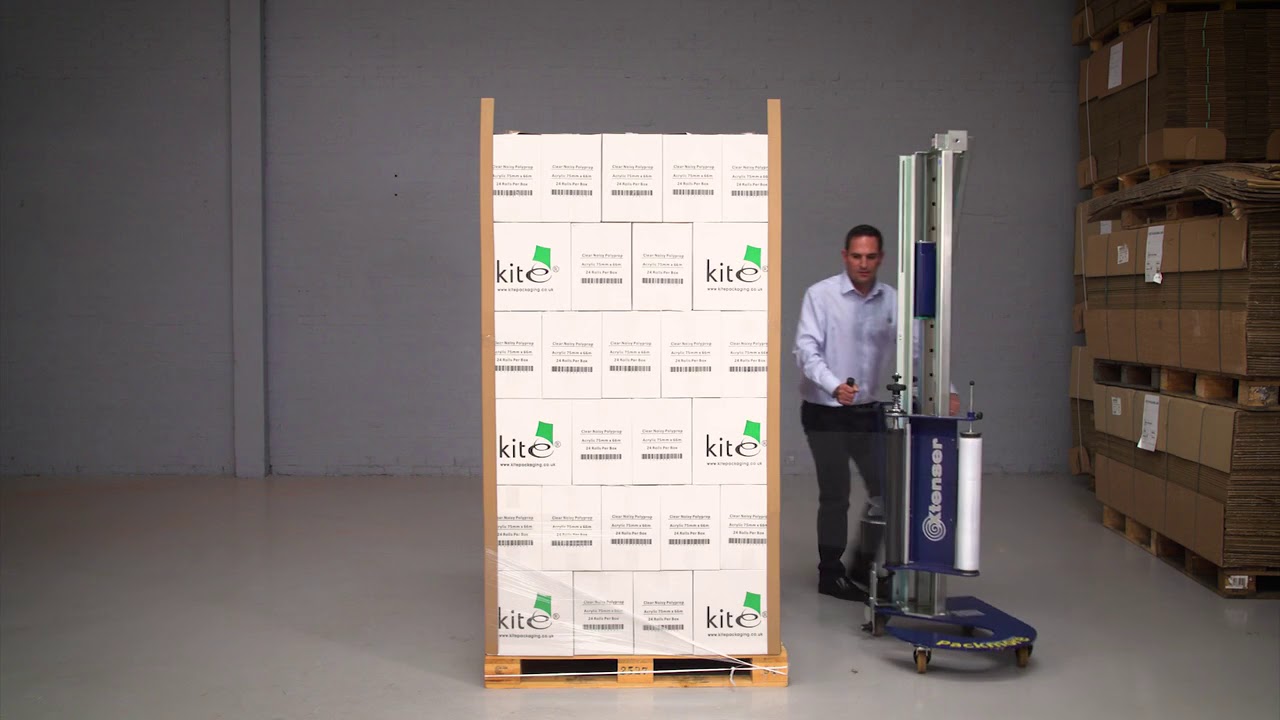 Wrapping pallets is easy with Kite's Stretch Safe machine