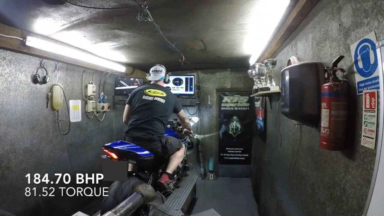 DE CAT Yamaha R1 Crossplane 2015 DYNO (LOUD) FLAMES