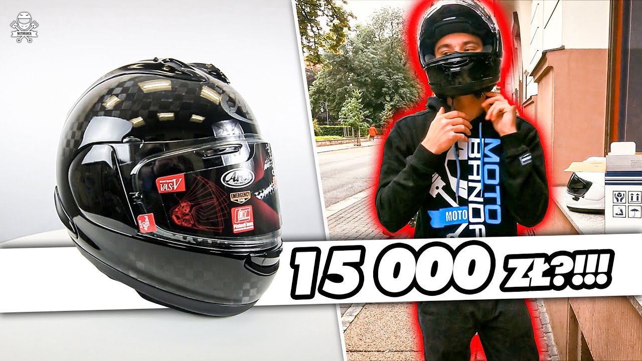 Tak, to Arai RX 7V RC - dostarczamy widzowi kask za 14 999 zł