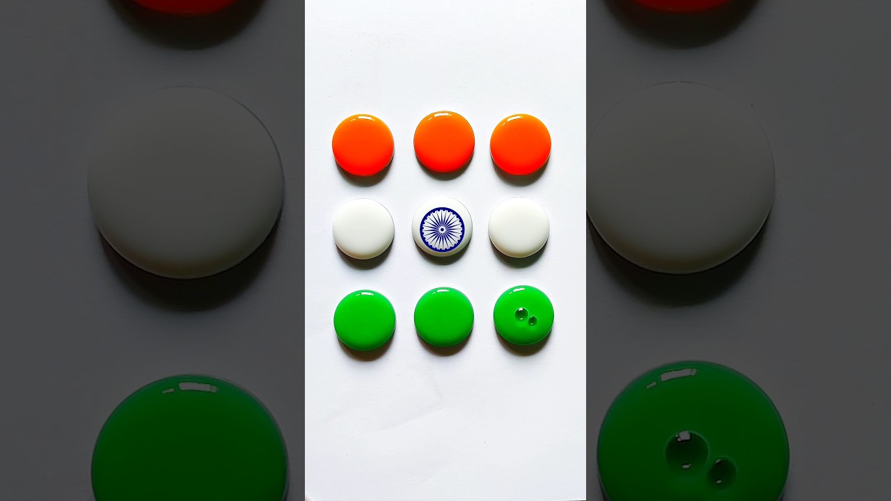 Republic day flags painting on coin||