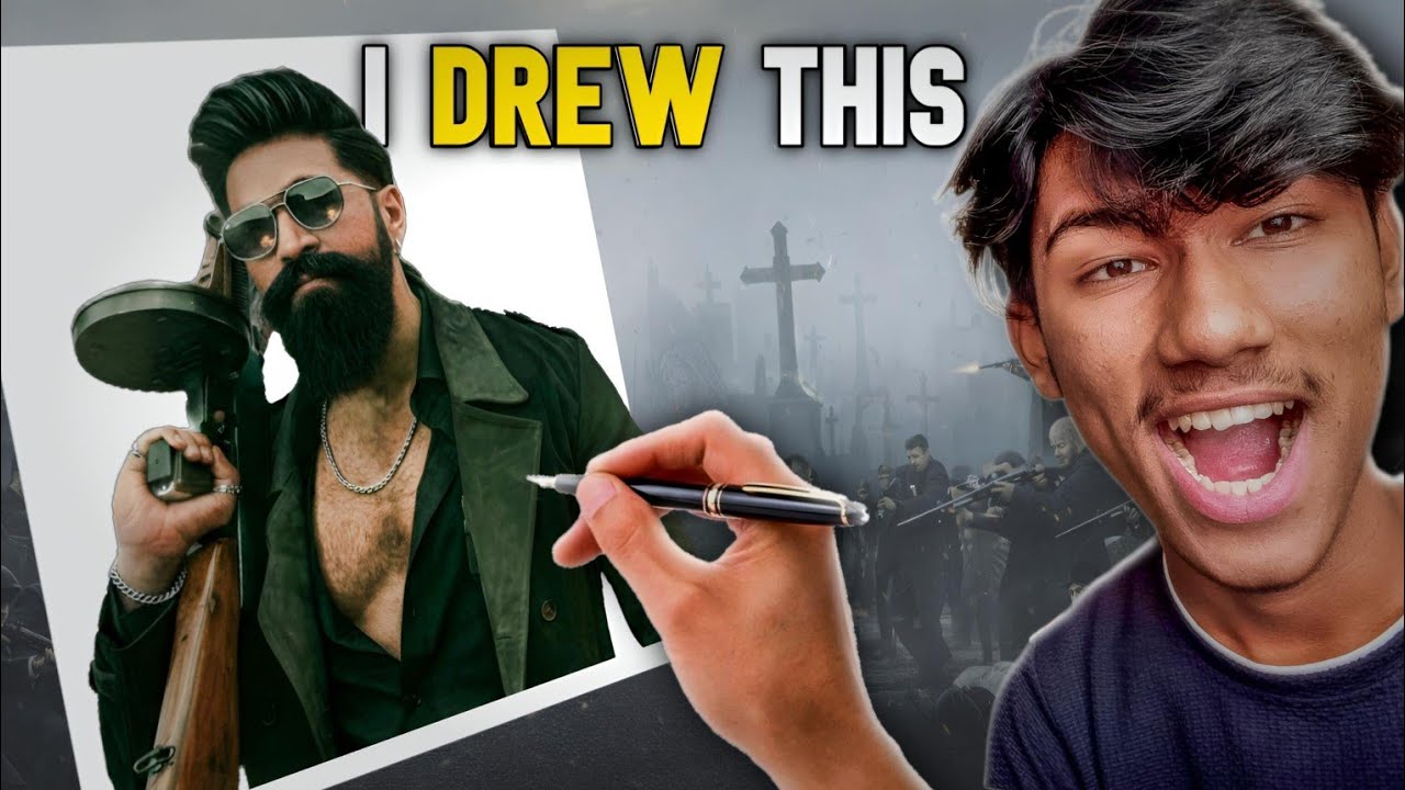 I Drew Yash TOXIC Movie look 🥴 | Cinematic Pencil Sketch 