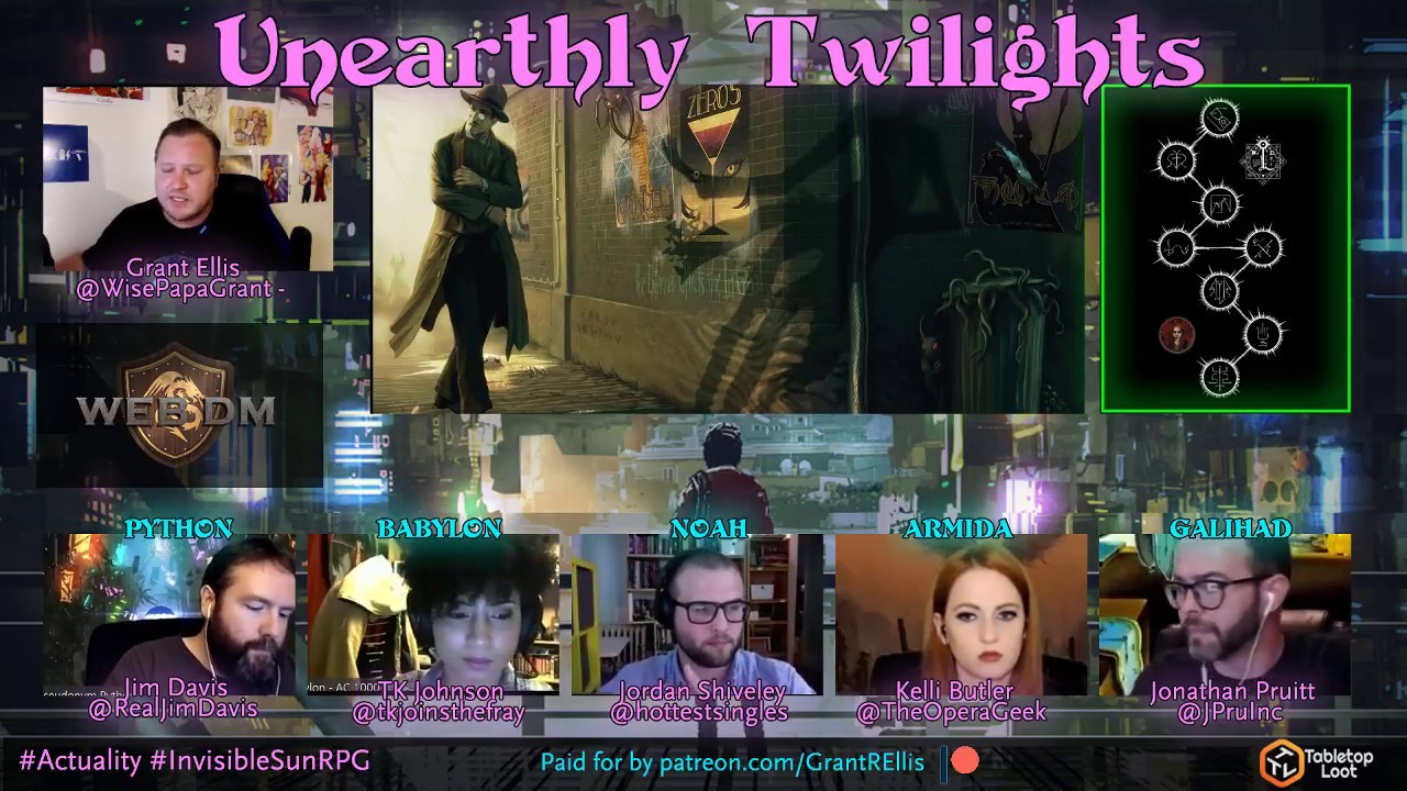 Unearthly Twilights Episode 1- Invisible Sun RPG by Monte Cook Games Web DM Live Play