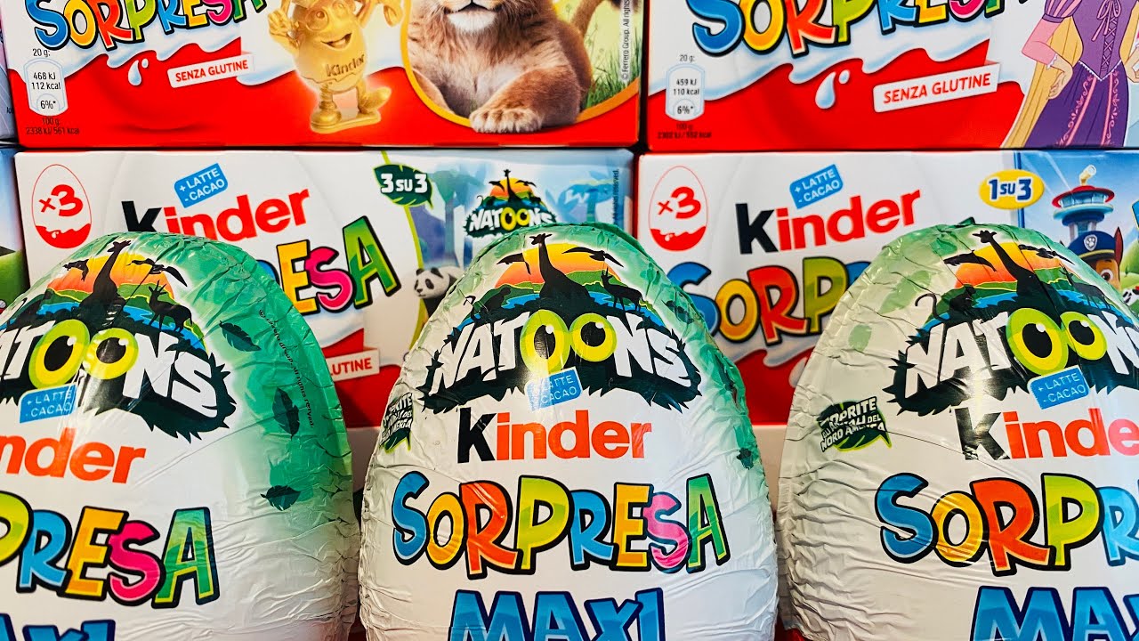 Natoons Maxi Kinder Surprise ASMR Unboxing 
