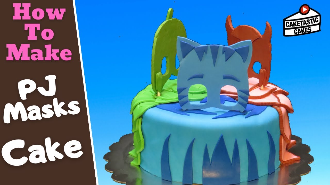PJ Masks Cake Tutorial - Disney Jr - How to Make a PJ Masks Cake