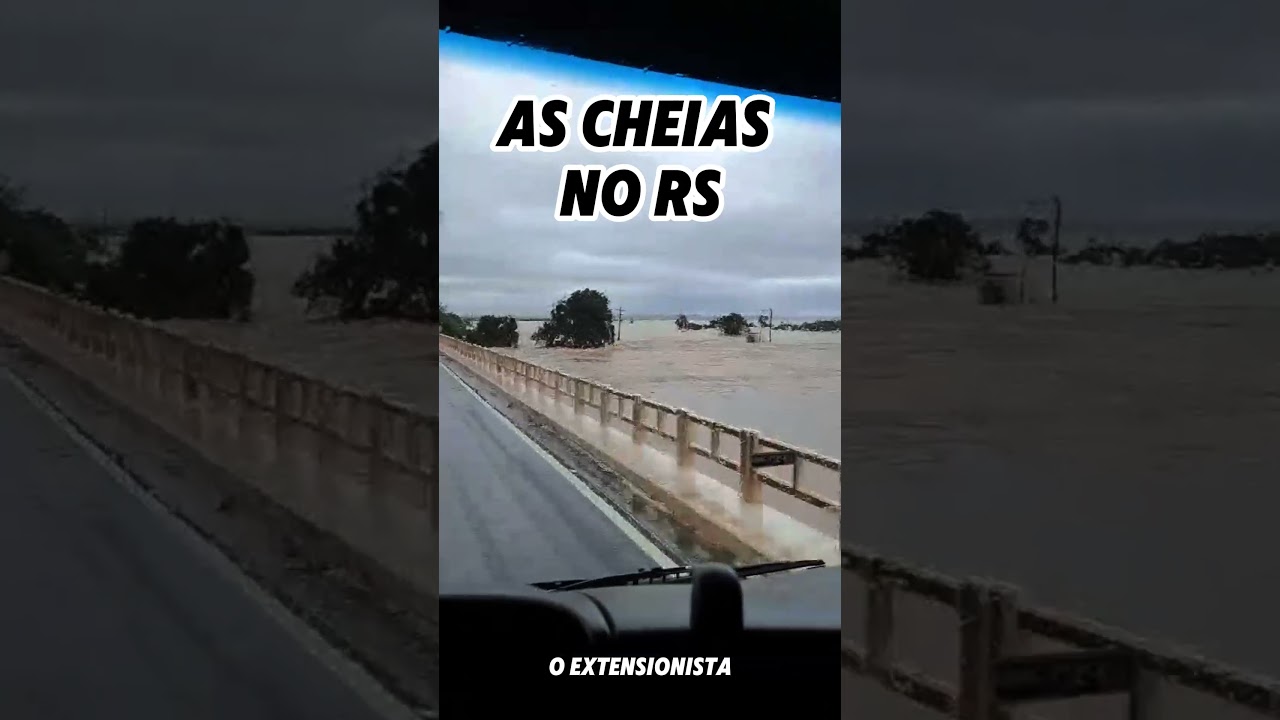 O Rio Grande do Sul est&aacute; alagado 😳🙏#enchente #cheias #riograndedosul #trag&eacute;dias #ponte #transito