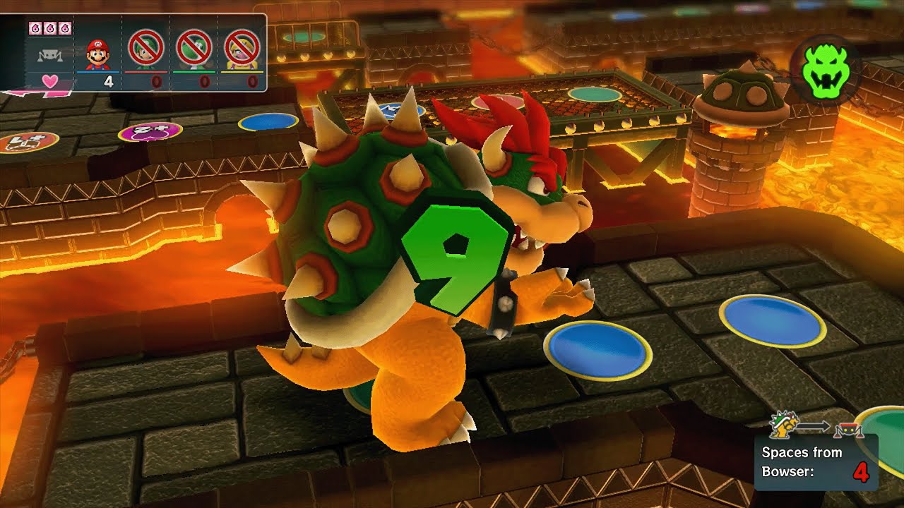 Mario Party 10 - Mario vs Luigi vs Yoshi vs Wario vs Bowser - Chaos Castle
