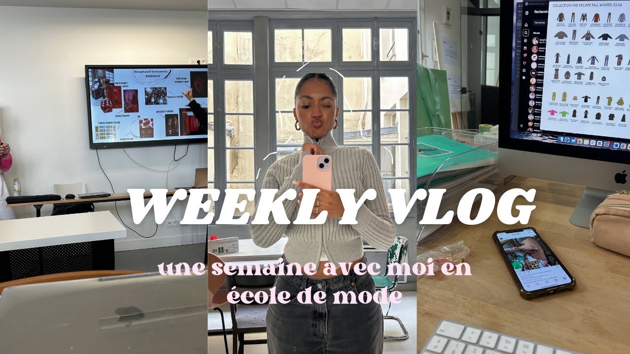 UNI VLOG ⎸ une semaine avec moi en tant qu'alternante en école de mode 💗