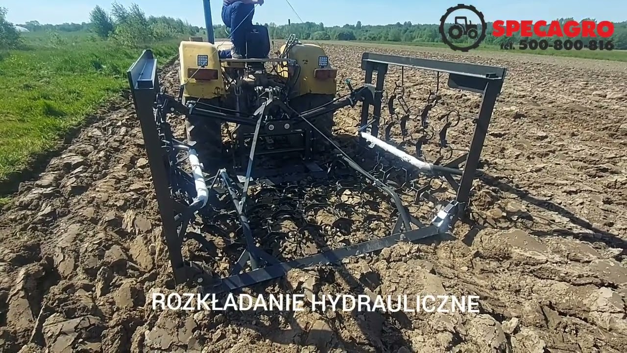 Włóka łąkowo polowa 4m  hydraulicznie rozkładana wzmacniana konstrukcja z odlewami COMBI ! Transport