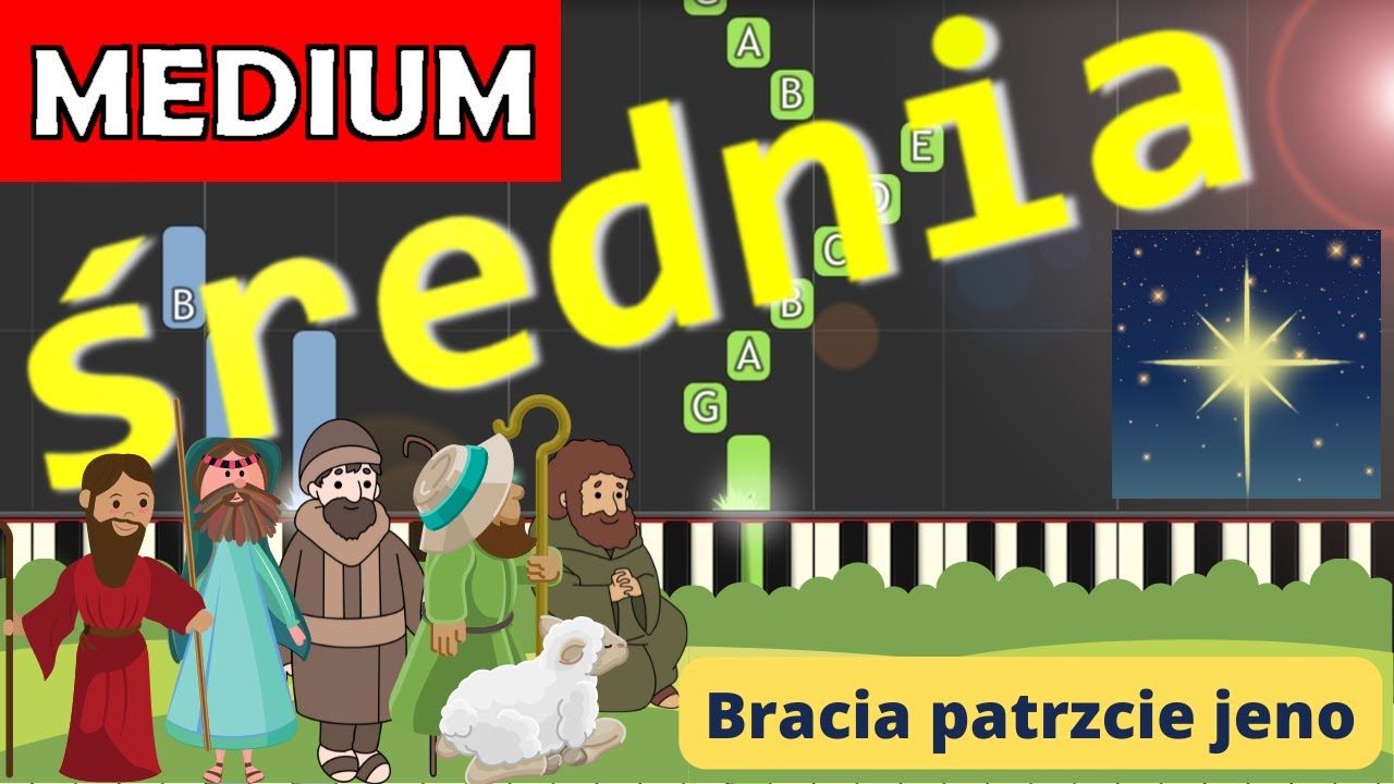 🎹 Bracia, patrzcie jeno - Piano Tutorial (średnia wersja) 🎵 NUTY W OPISIE 🎼
