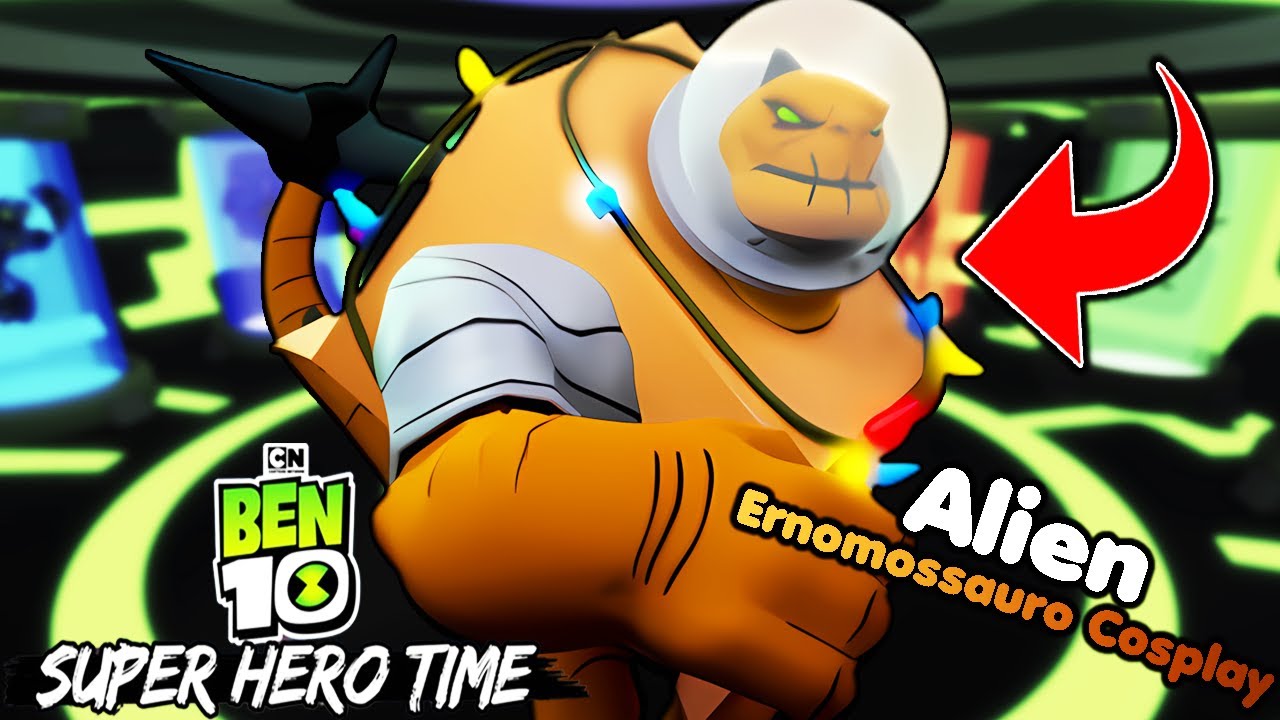 BEN 10 SUPER HERO TIME UPDATE NOVO ALIEN ERNOMOSSAURO COSPLAY, ESPECIAL E TEREMOS CAVALEIRO ETERNO?