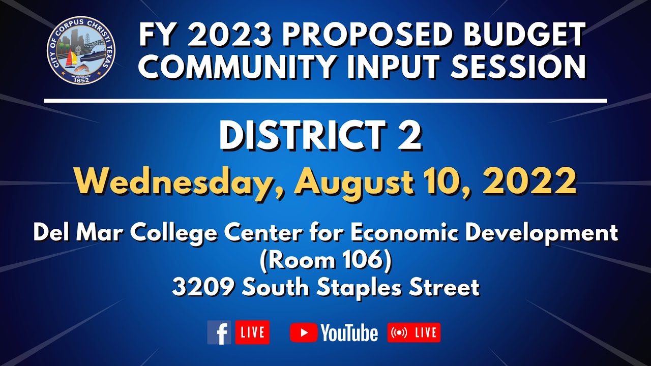 FY 2023 Proposed Budget Community Input Session: District 2