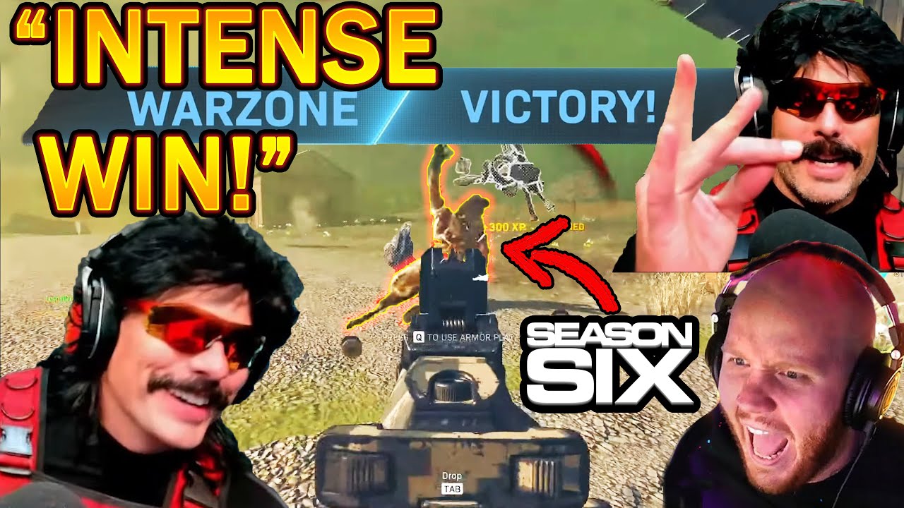 DrDisrespect's First WIN in Season 6 With TimTheTatman & CourageJD! (Warzone)