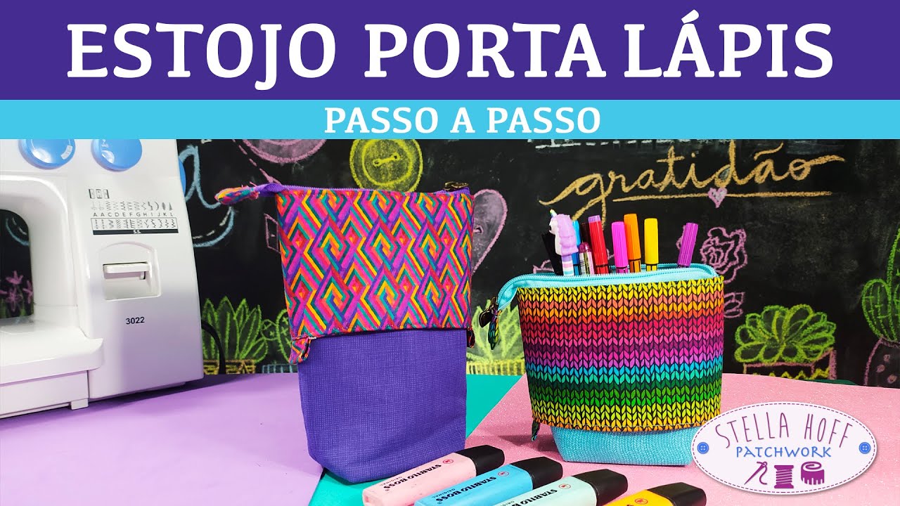 Estojo Retrátil - Porta lápis 2 em 1