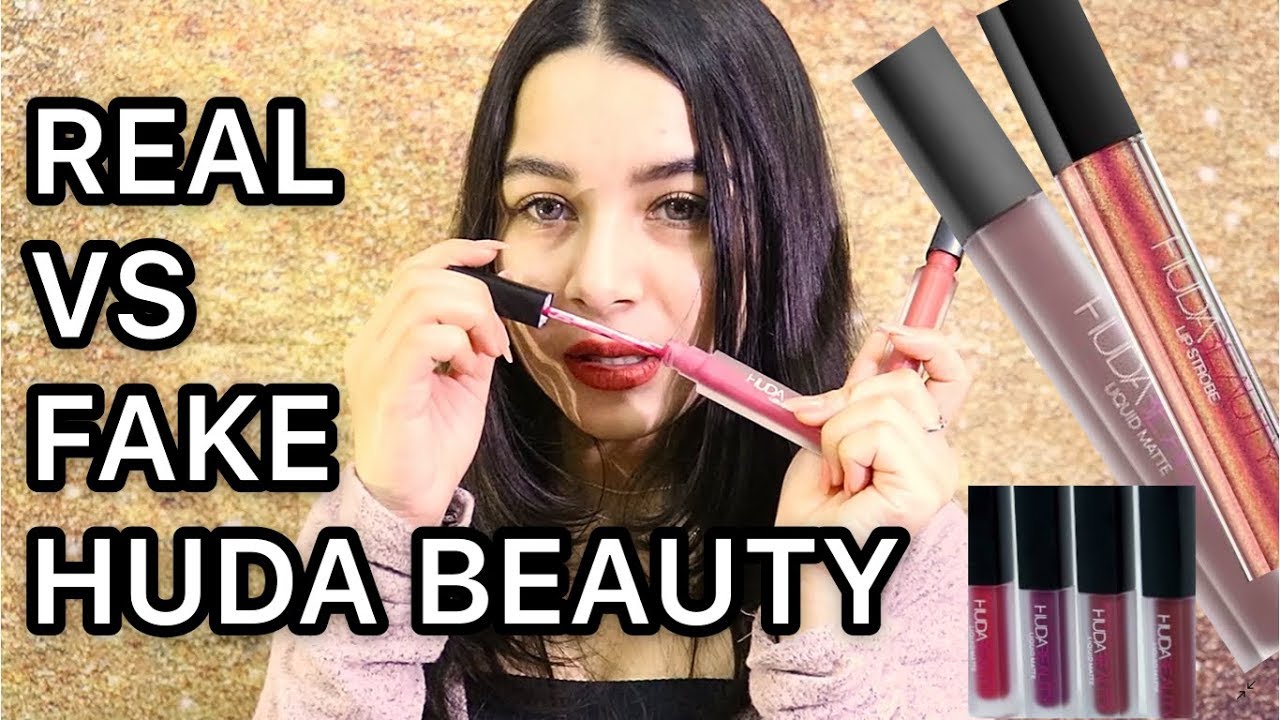 REAL VS FAKE HUDA BEAUTY LIQUID LIPSTICK | REAL VS FAKE | HUDA BEAUTY
