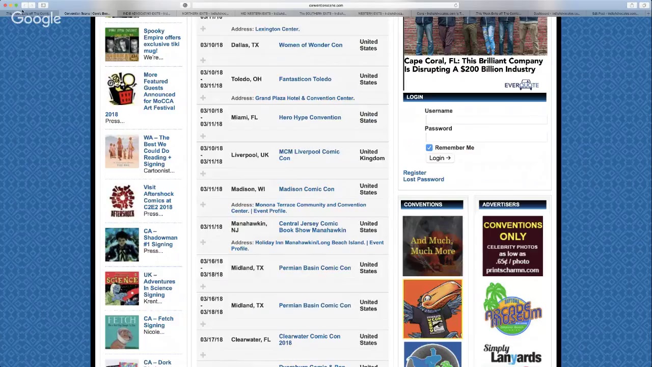 See all the EXITS off the Comic Con Highway for ::  WEEKENDING MARCH 9-11