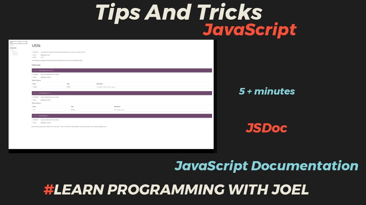 JSDoc: как генерировать документацию для JavaScript &mdash; пять с лишним минут полезных советов и приемов