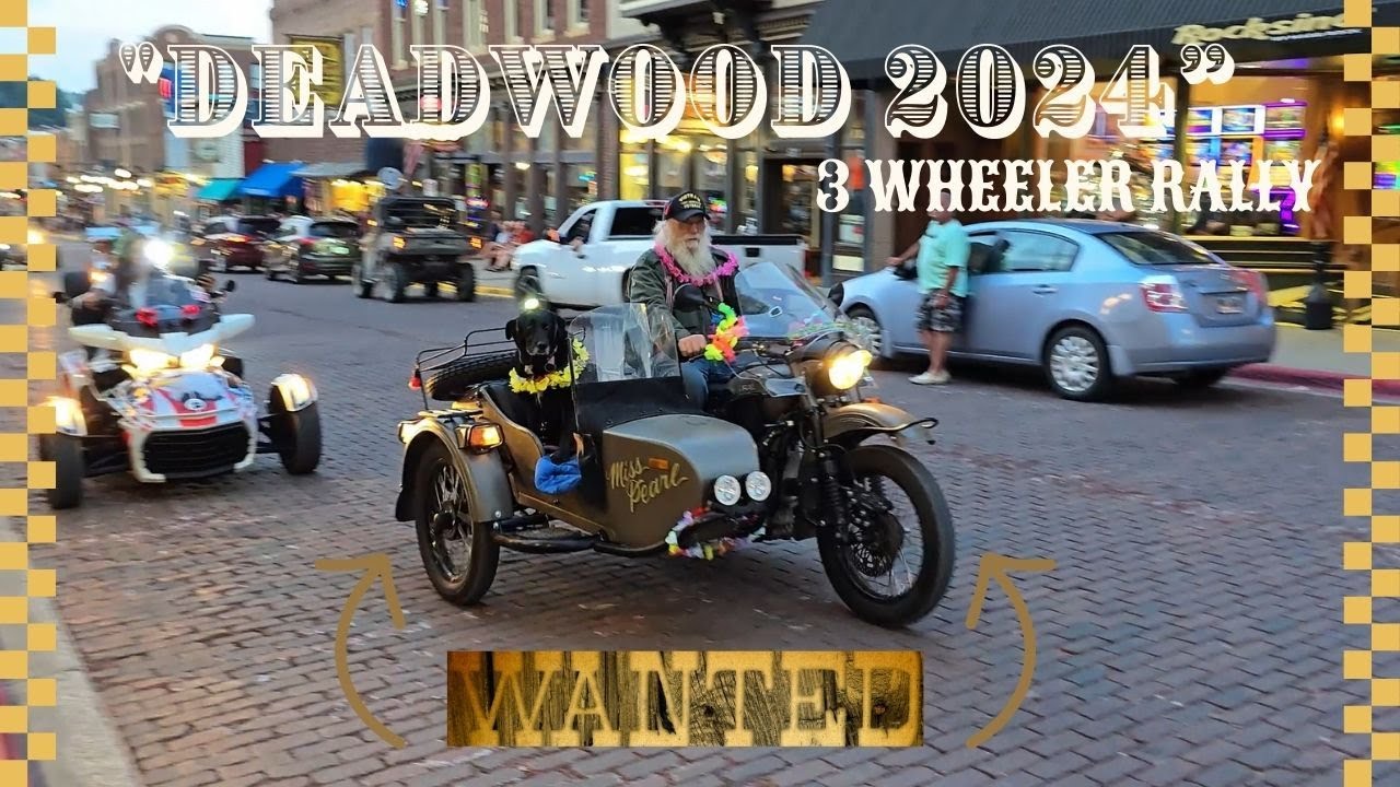 Deadwood South Dakota 2024 Three Wheeler Rally Parade on Main Street