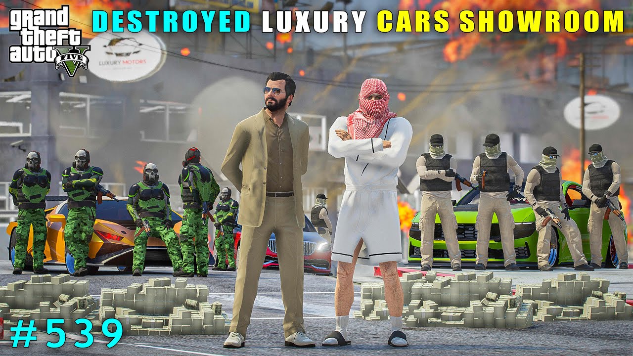 Michael Destroys Luxury Car Showroom For Richman | Gta V Gameplay