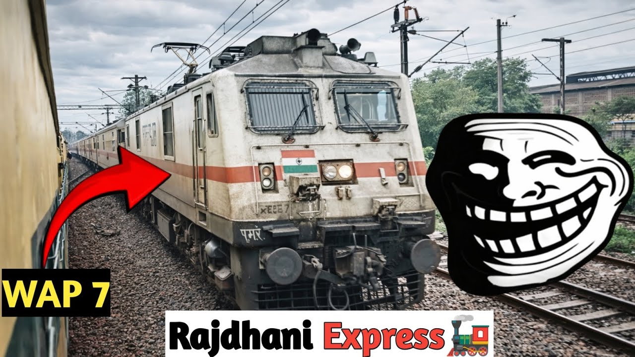 सामने से आती Rajdhani Express 😱 Passenger Train🚂 को Cross❌करते हुए | Goosebumps Moment⚡| Epic View📸
