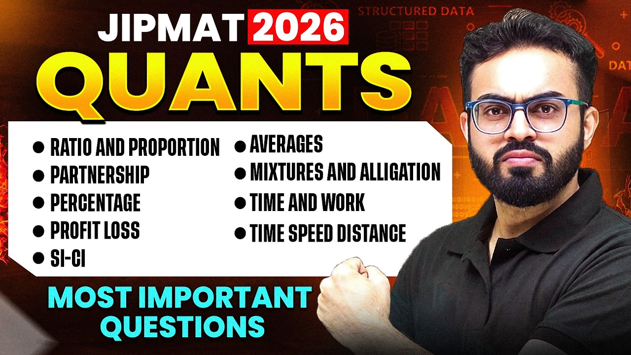Arithmetic | Most Important Questions | Quants |  JIPMAT 2026