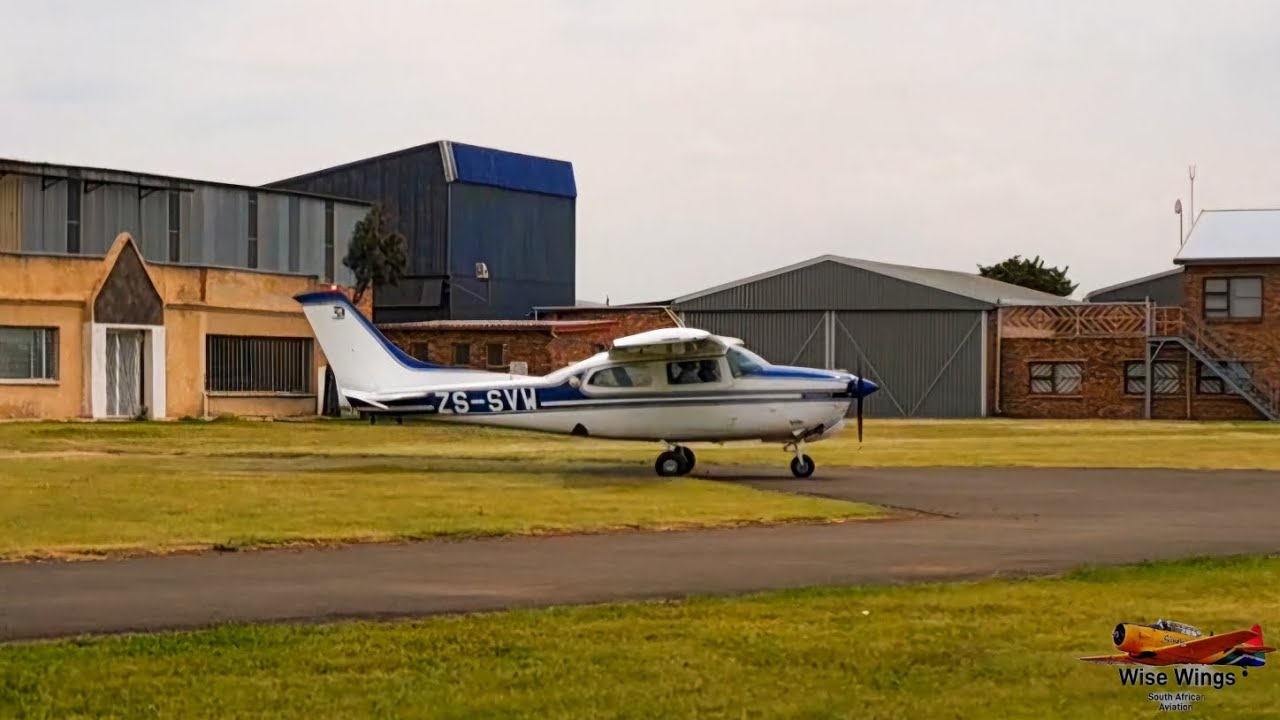 Cessna 210 Turbo Centurion II departing Springs Aerodome (FASI)