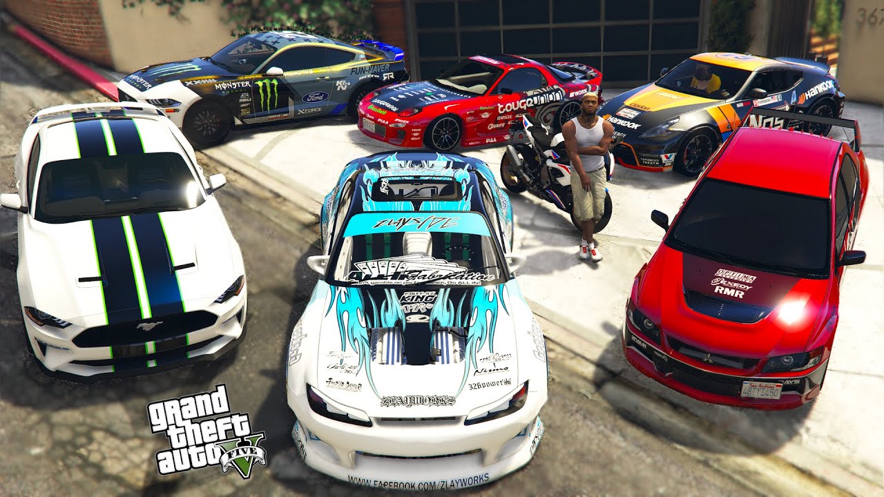 GTA 5 - Stealing TOKYO DRIFT Cars with Franklin! (Real Life Cars #121)