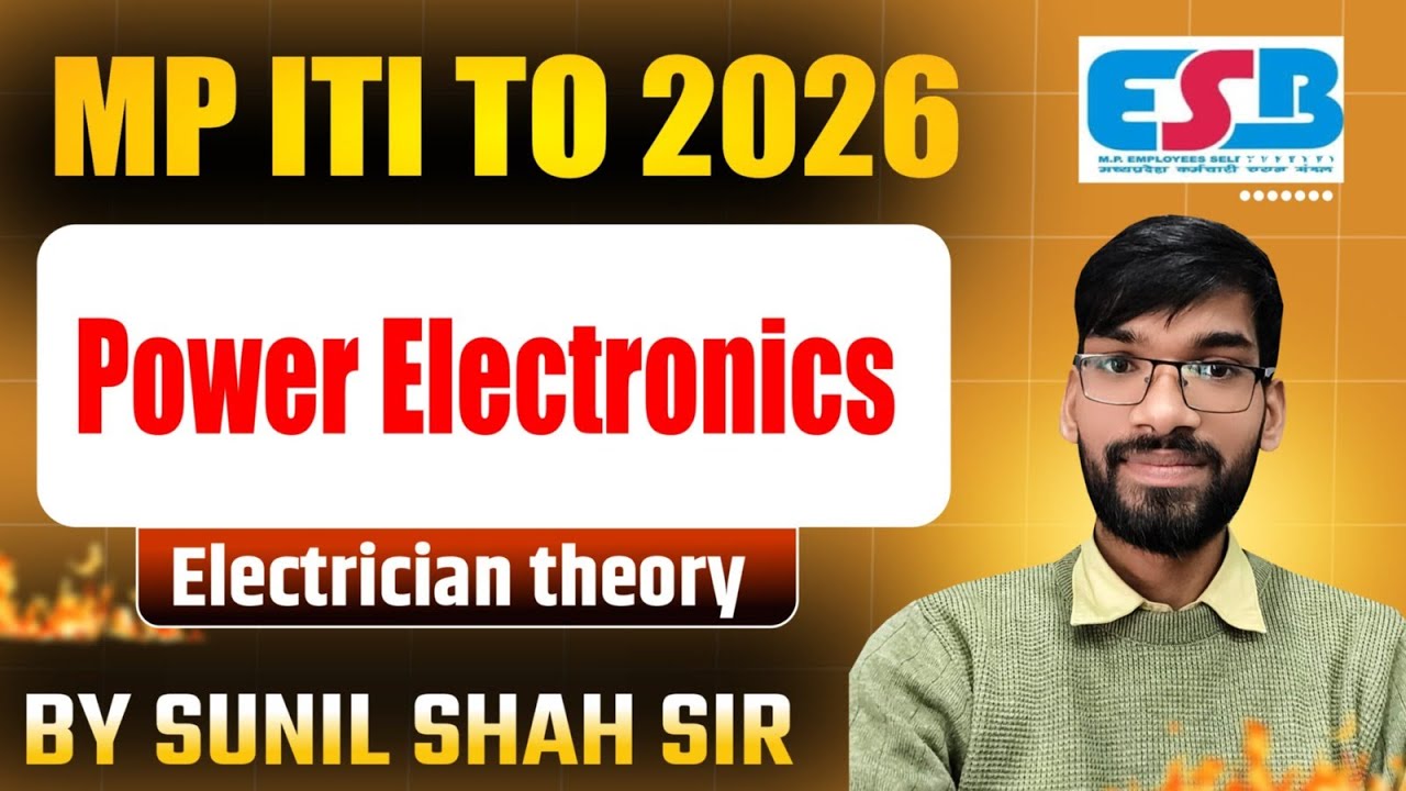 MP ITI TO Vacancy 2026 | Power Electronics| MP ITI TO Theory Class & Most important MCQ Question