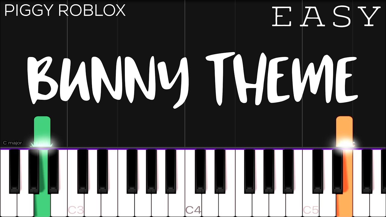 Piggy ROBLOX - Bunny Soundtrack | EASY Piano Tutorial