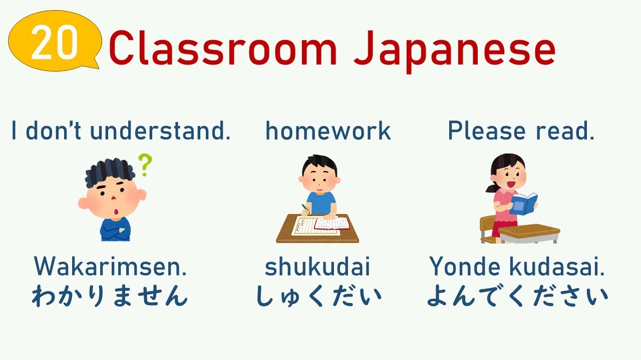 20 Classroom Japanese | First step to join a Japanese language class | 教室の日本語 20