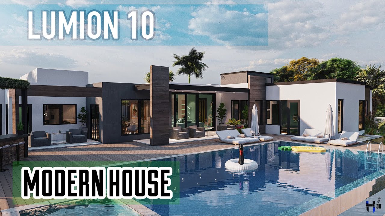 Modern House Realistic 3D Render