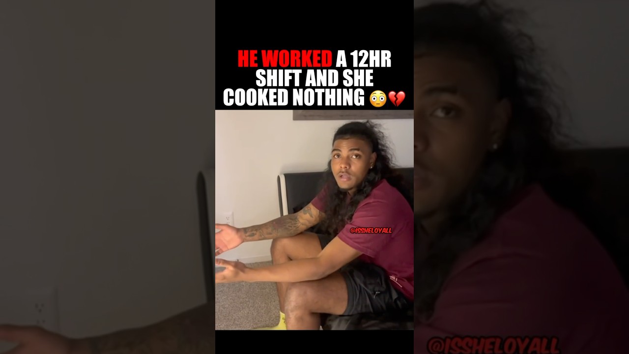 He worked a 12 hour shift and she cooked nothing 😳 #shorts #gonewrong