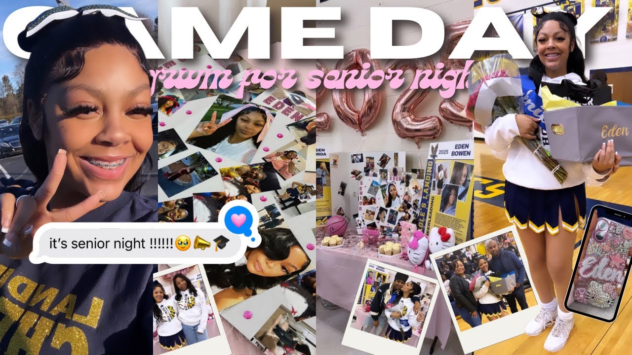day in the life of a VARSITY CHEERLEADER🎀📣| grwm, game day , SENIOR NIGHT!!!!!