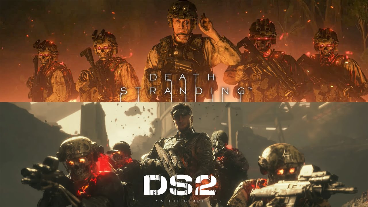 Death Stranding 2 - Clifford Unger vs Neil Vana & their Skeleton Soldiers Intro Scenes Comparison 4K