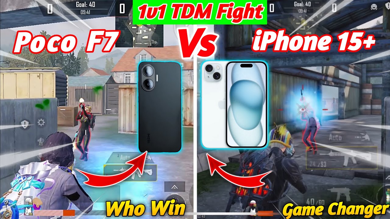 POCO F7 vs IPHONE 15 PLUS Bgmi Test 🔥 Best Gaming Phone Under 30k 🔥Dronzer Ftw