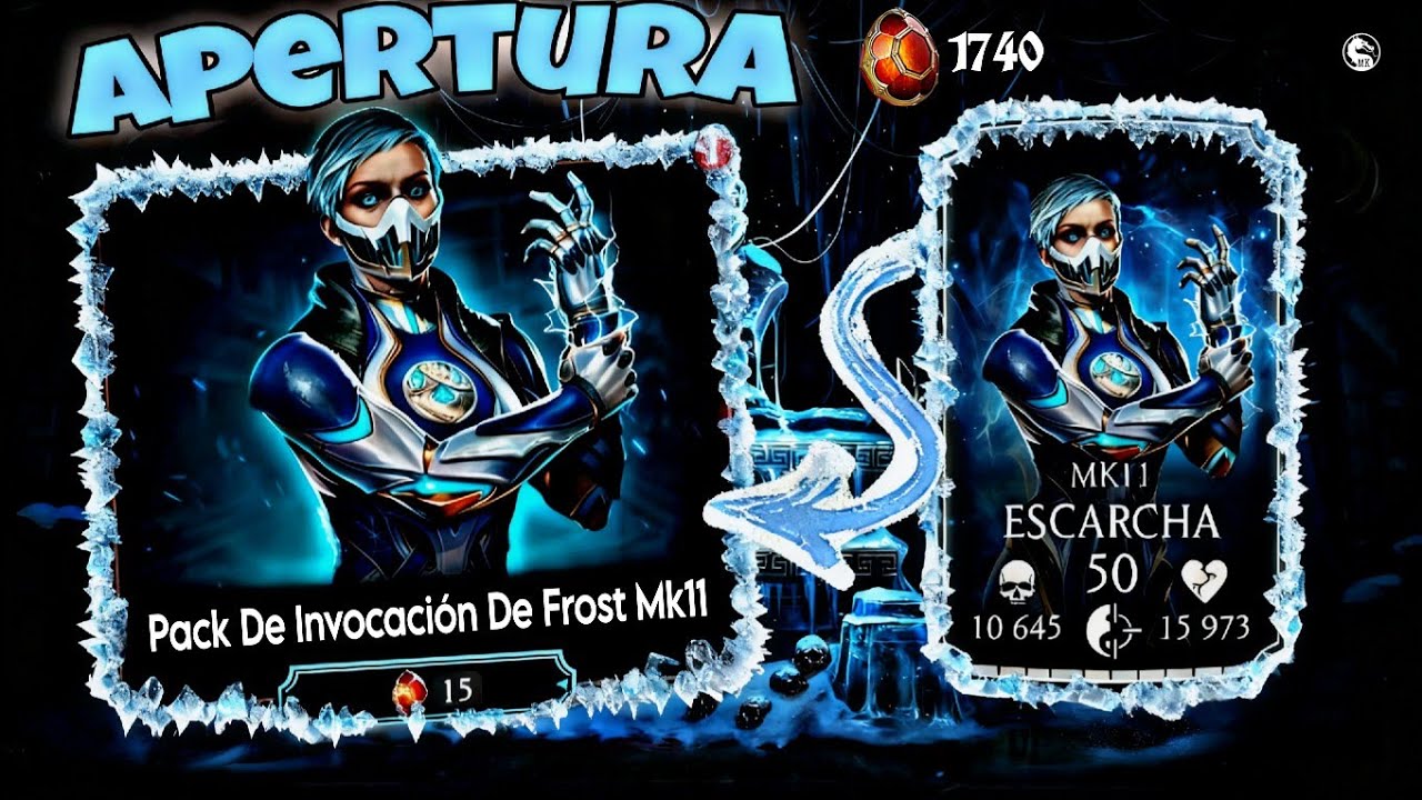 😱 Llego El Frío Apertura De Pack De Invocación De Frost MK11 Mortal Kombat Mobile.